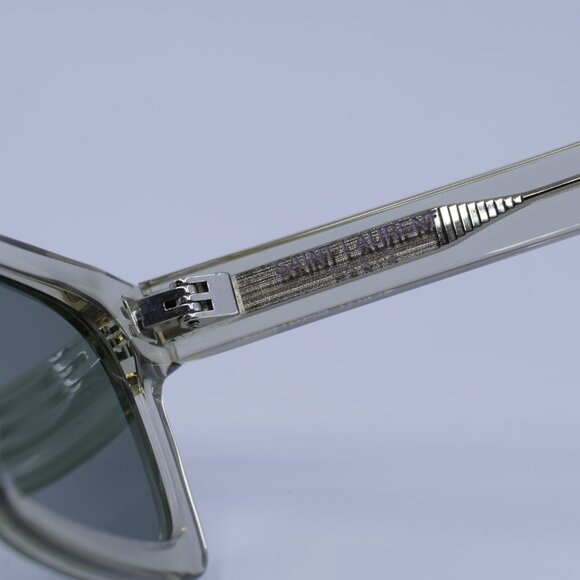 Saint Laurent SL461 BETTY 015 Sunglasses Green Rectangle Frame, Green Lenses - Picture 10 of 13